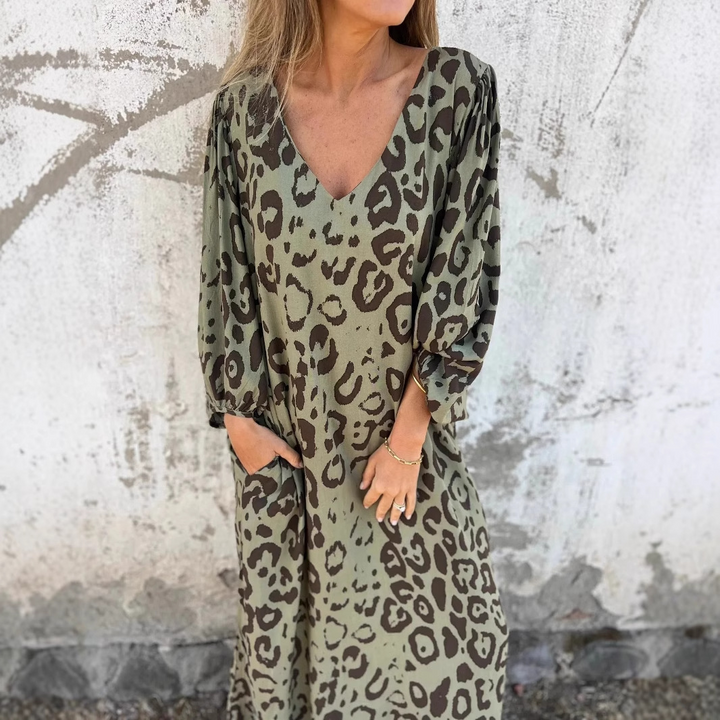 Denise | Leopardo Rašto Suknelė
