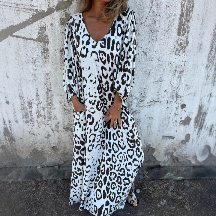 Denise | Leopardo Rašto Suknelė