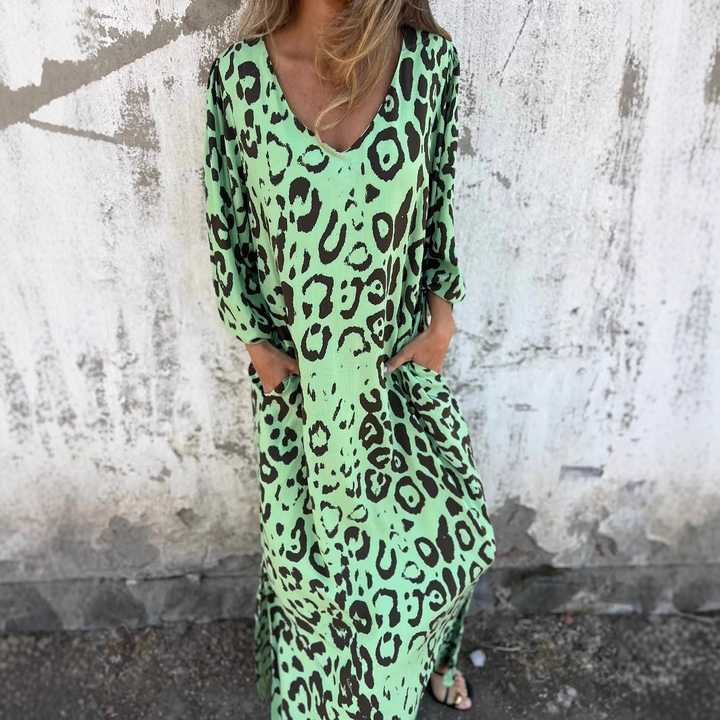 Denise | Leopardo Rašto Suknelė