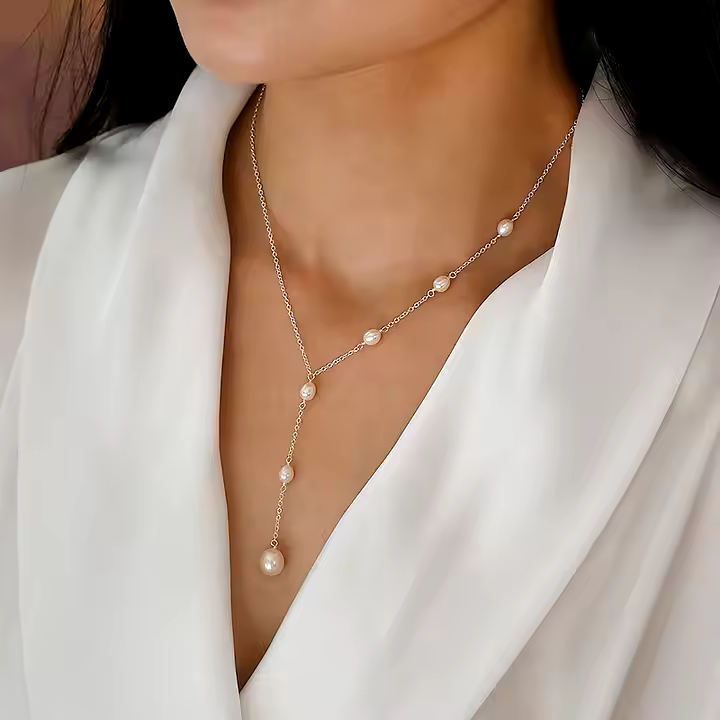 Jiela™ - Elegantiškas Perlo Kaklo Vėrinys