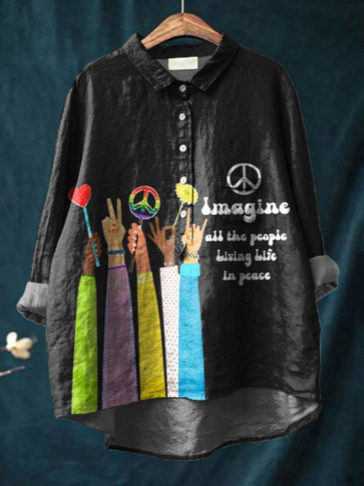 Hippie stiliaus "Taikos" marškinėliai
