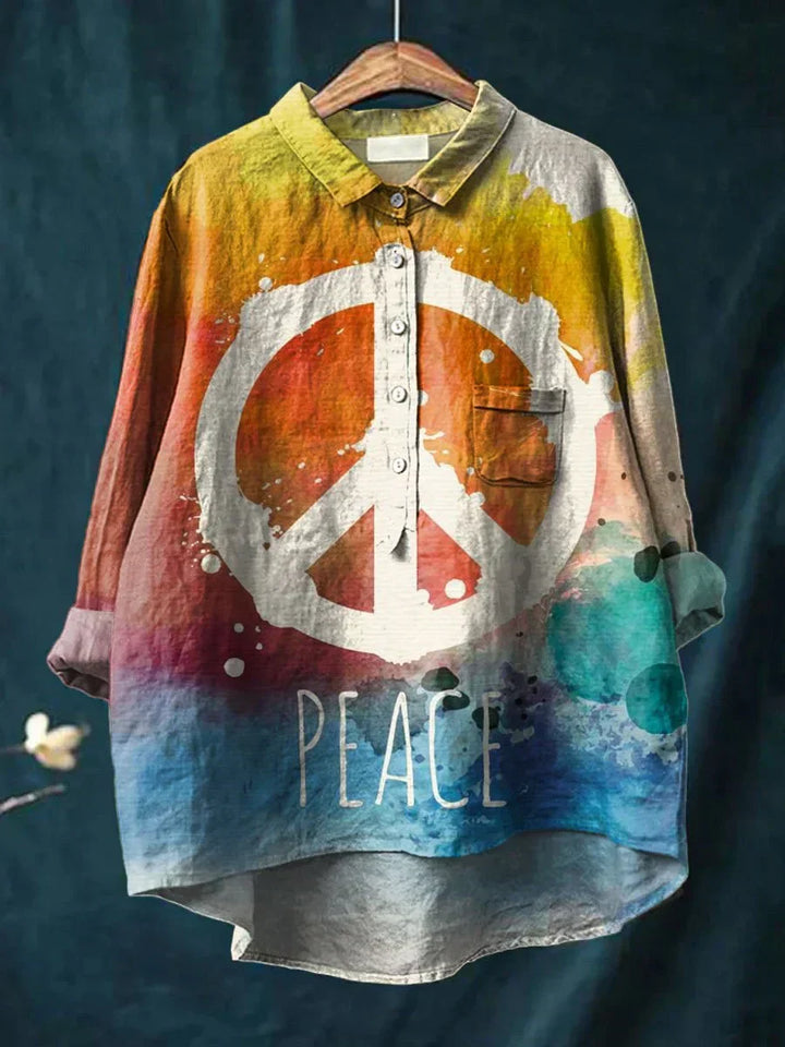 Hippie stiliaus "Taikos" marškinėliai