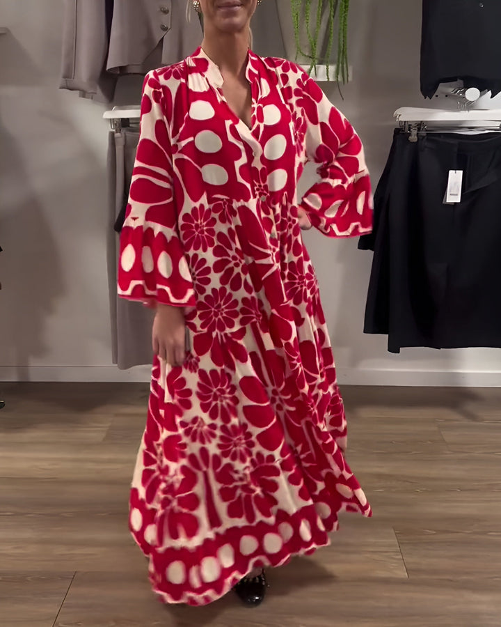 Marielle | Stilinga Maxi Raštuota Suknelė