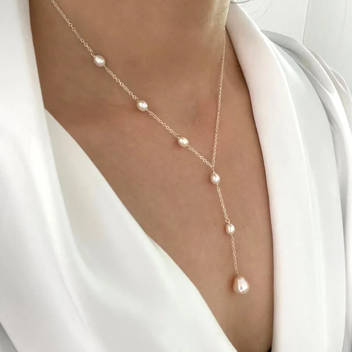 Jiela™ - Elegantiškas Perlo Kaklo Vėrinys