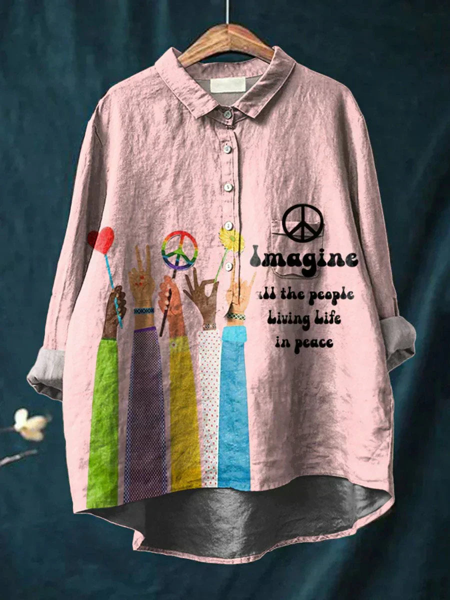 Hippie stiliaus "Taikos" marškinėliai